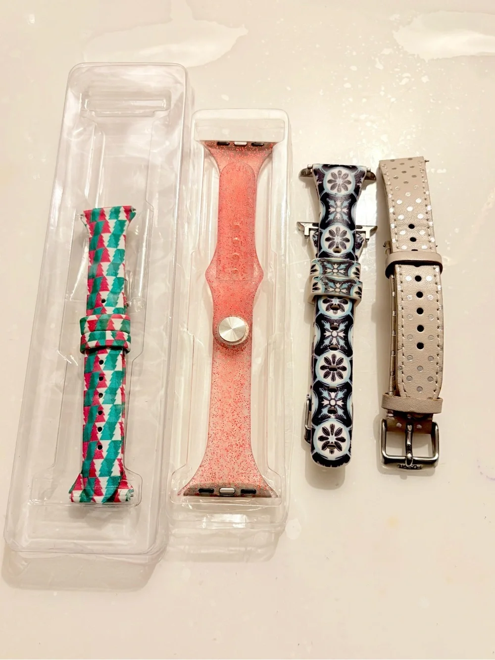 Apple Watch Compatible Silicone Band Lot of 4 38/42mm Multicolor Straps NWOT
